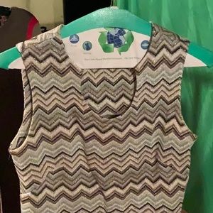 Grey and black dress. Lesley Evers. Medium